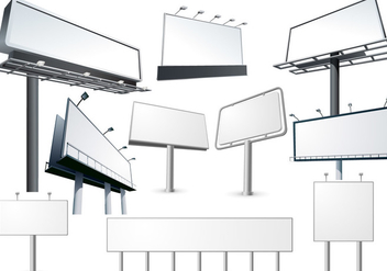 Hoarding Billboard Template Vector Set - vector gratuit #364985
